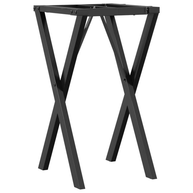 Base Per Tavolo Wiltec 60x72 Cm - Gambe Quadrate In Acciaio Verniciato Nero | Per Tavolini E Comodini - Foto 10