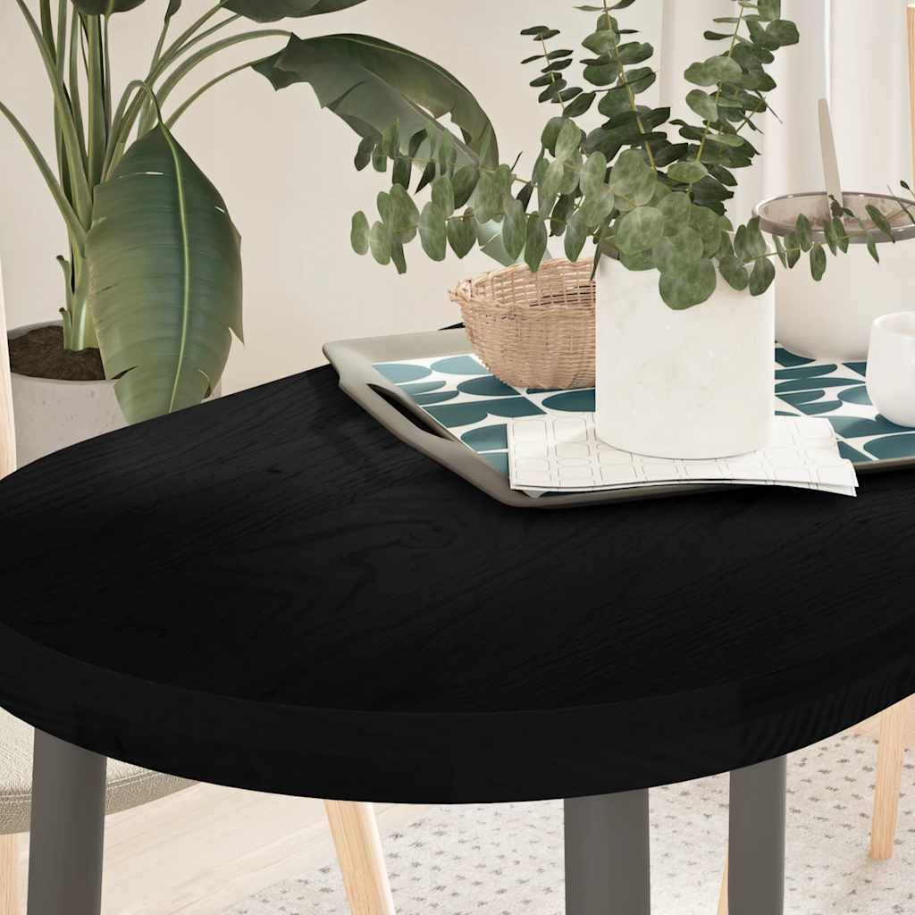 Maison exclusive - tablero de mesa ovalado madera maciza de roble 100x50x4 cm