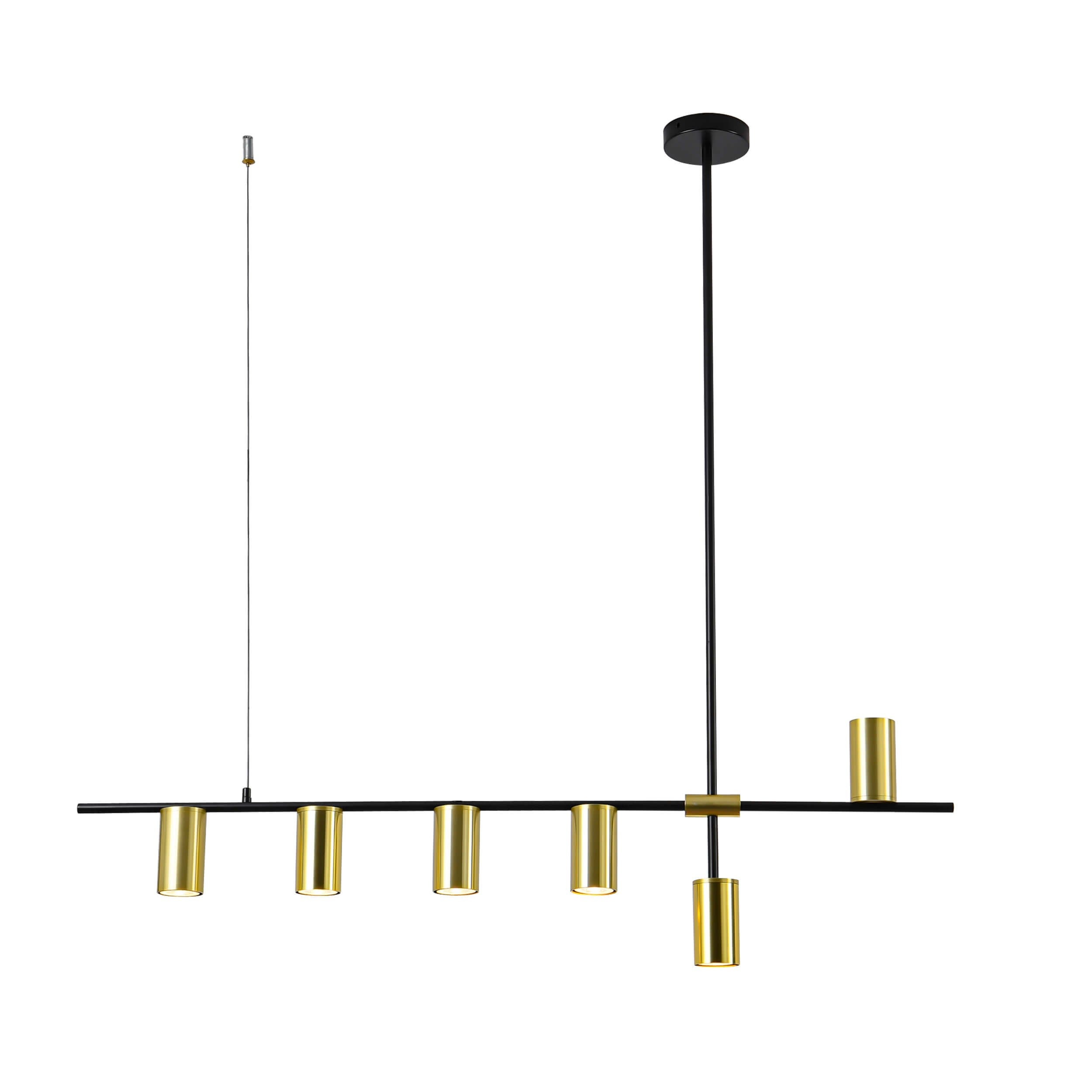 Lampa wisząca Arizona czarno-złota 6xGU10x40W wym: 113,5 x 117 x 8 cm metal Light Prestige