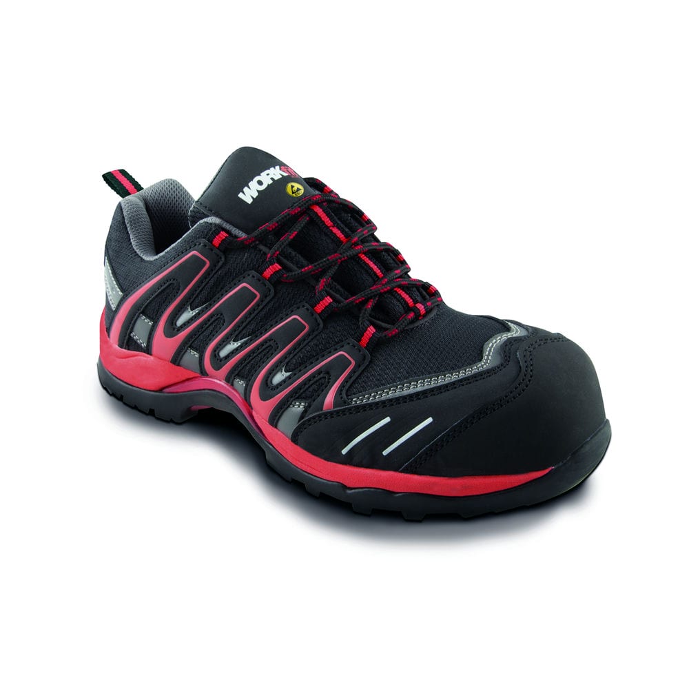 Leroy Merlin Zapato De Seguridad Esd Workfit Trail Nº37 Rojo 