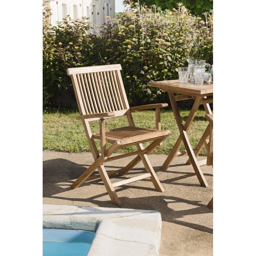 Java De Madera HARRIS - Lote de 2 sillones de jardín Java de madera de teca | Leroy Merlin