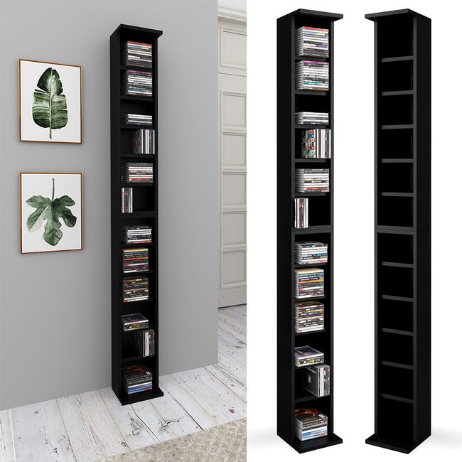 Scaffale A Cubi Vicco 107x143 Cm - Libreria Modulare Nero Con 11 Ripiani, Ideale Per Soggiorno E Camera - Foto 3