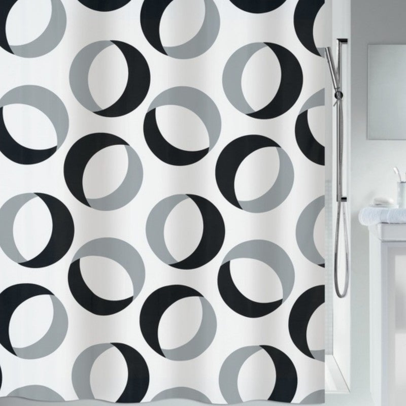 Rideau De Douche Polyester MAYA 180x200cm Gris Spirella