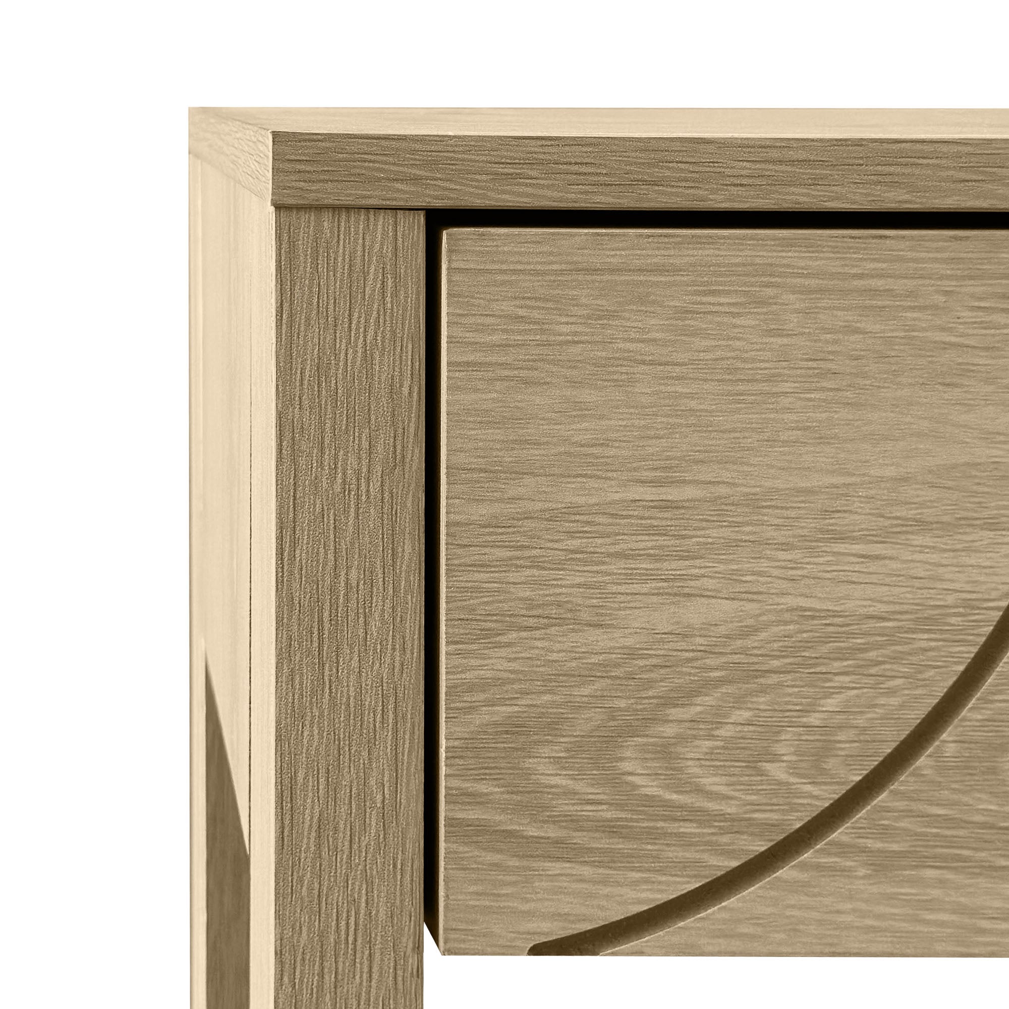 Console scandinave 100cm 2 tiroirs finition chêne SASKIA - 6