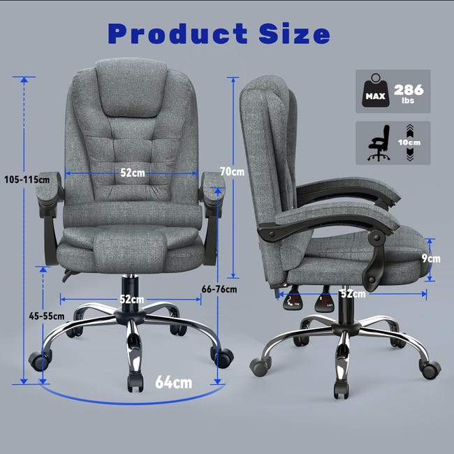 Sedia da ufficio con braccioli - RATTANTREE Sedia da ufficio ergonomica - con ruote - Sedia girevole regolabile in altezza - bianco-grigio | Leroy Merlin Sedia da ufficio con braccioli - RATTANTREE Sedia da ufficio ergonomica - con ruote - Sedia girevole regolabile in altezza - bianco-grigio | Leroy Merlin