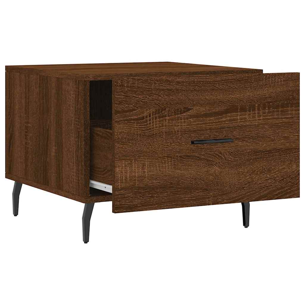 Table basse Chêne marron 50x50x40 cm Bois d'ingénierie vidaXL - 6
