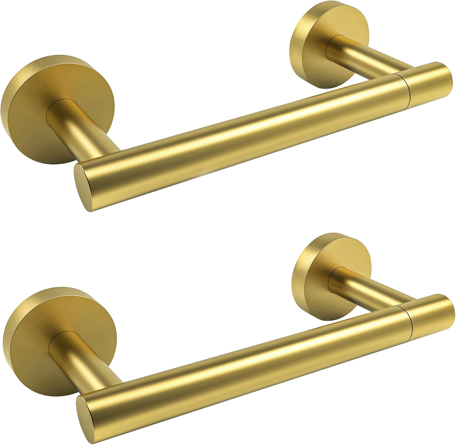 Uchwyt na papier toaletowy w kolorze szczotkowanego złota, 21*9*5 cm, 2-kolumnowy, obrotowy uchwyt na papier toaletowy ze stali nierdzewnej, ruchomy,