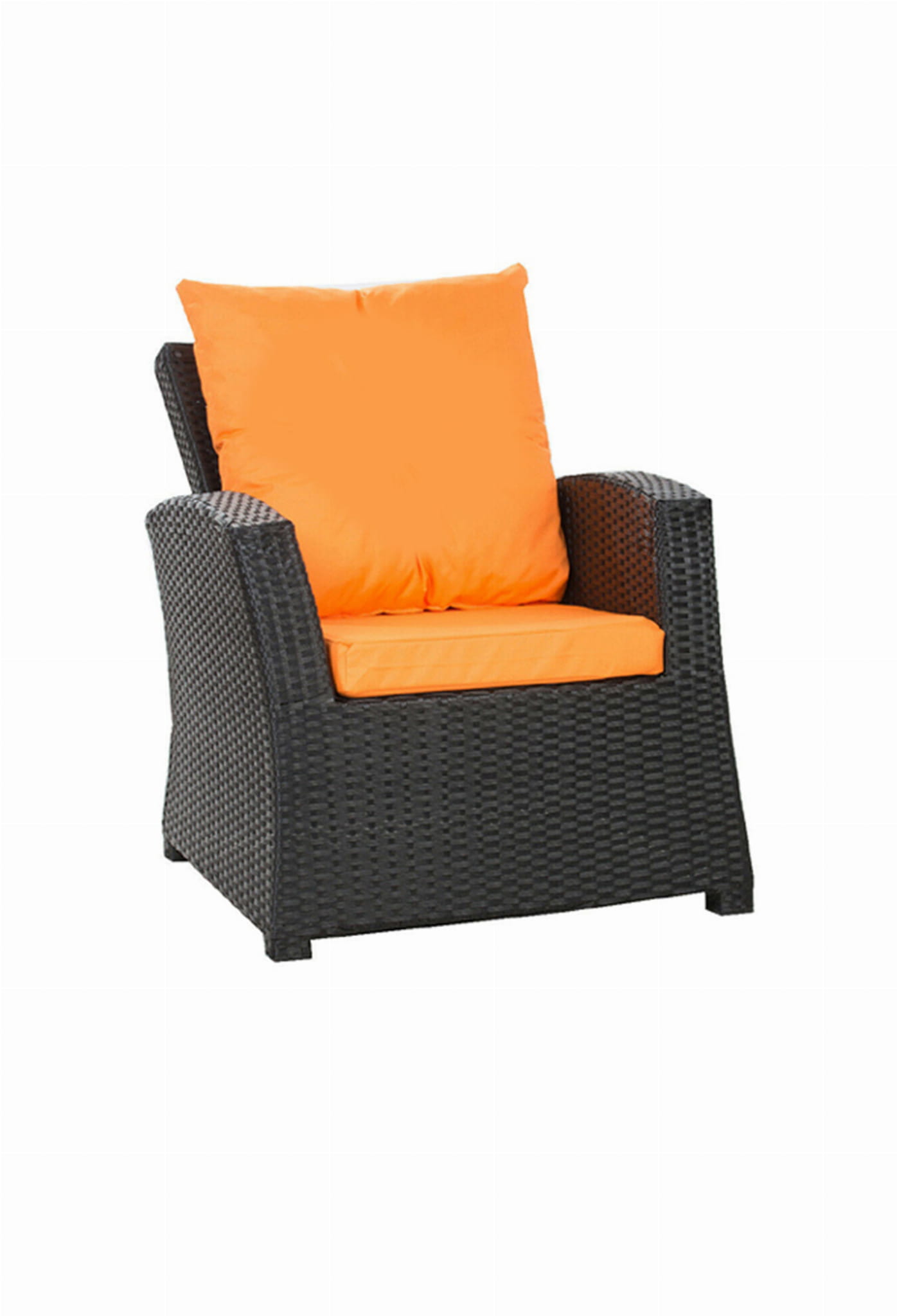 6 x Poduszki na krzesło ogrodowe 56x52x7+56x50 Pomarańczowa poduszki na krzesło z oparciem fotel ogrdowy rattanowy poduszi na krzesło na zewnątrz