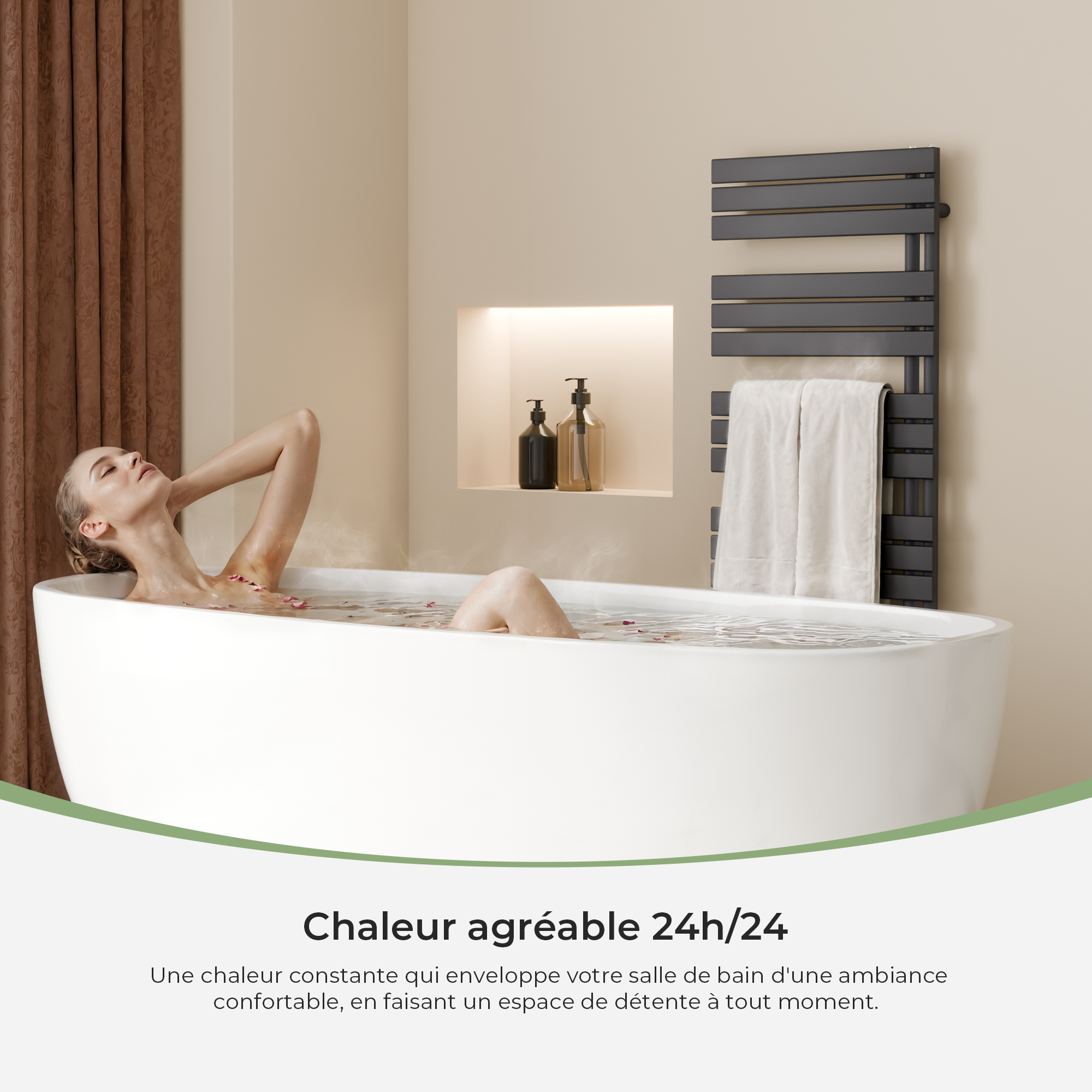 Scaldasalviette ad acqua calda Radiatore ad acqua calda in acciaio Antracite 1599x400mm 718 Watt - 7