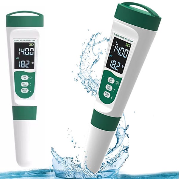 Misuratore Di PH E Cloro 7 In 1, Tester Per Piscine, PH, Cloro, Salinità, ORP, TDS, EC - Foto 7