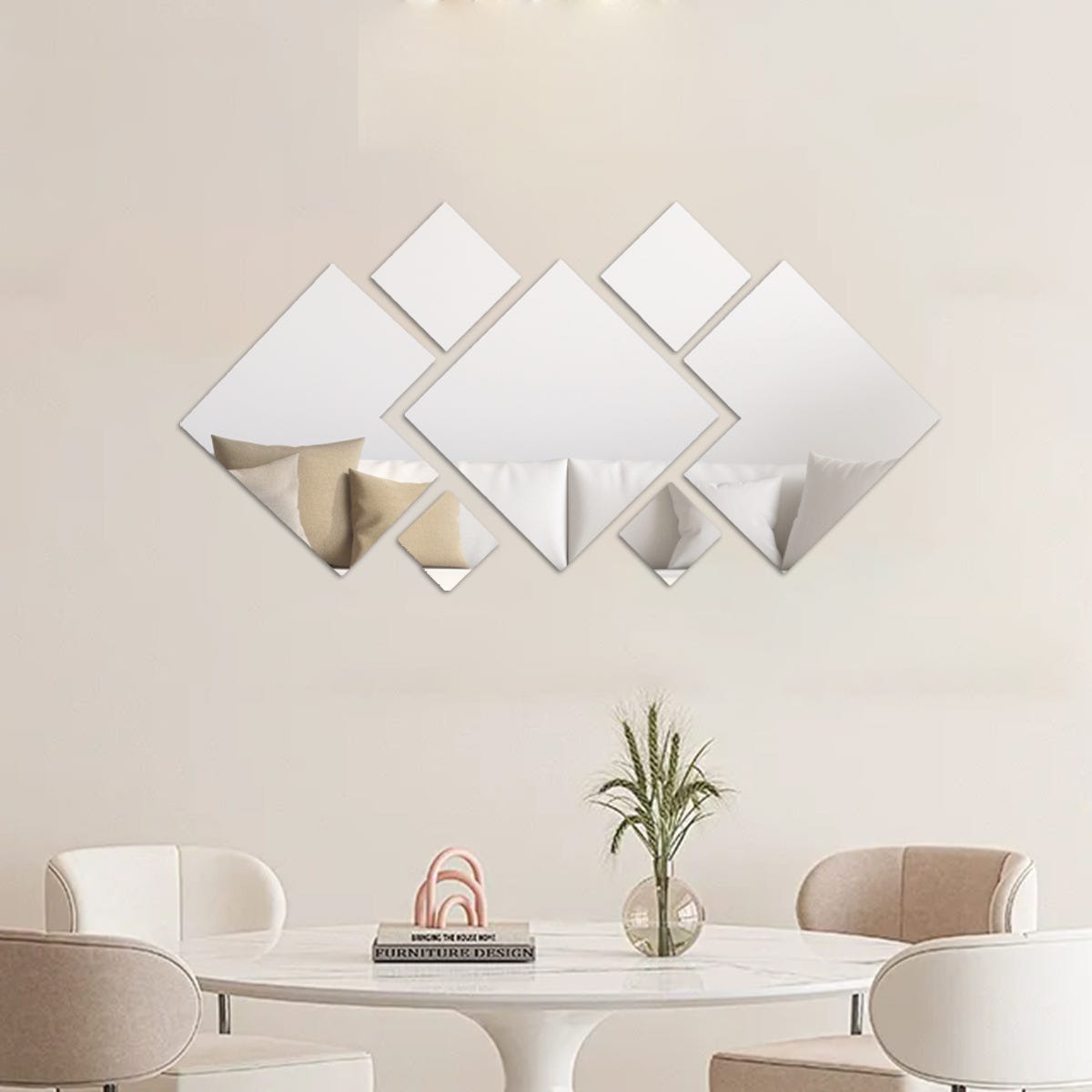 4 Specchi Adesivi Da Parete In Acrilico - Infrangibili E Facili Da Applicare | Per Armadio, Porta, Palestra, Casa - Foto 3