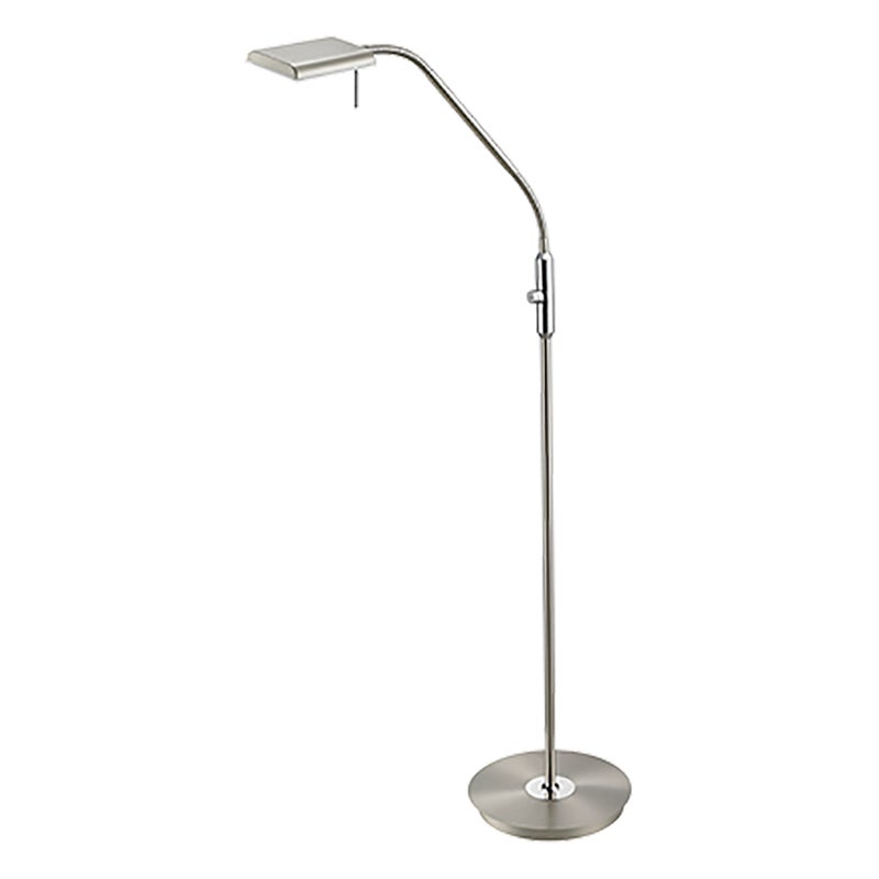 Lampa podłogowa stojąca Bergamo srebrno-biała LED 12W 3000K 1100lm wym: 135 x 27 x 27 cm metal Trio