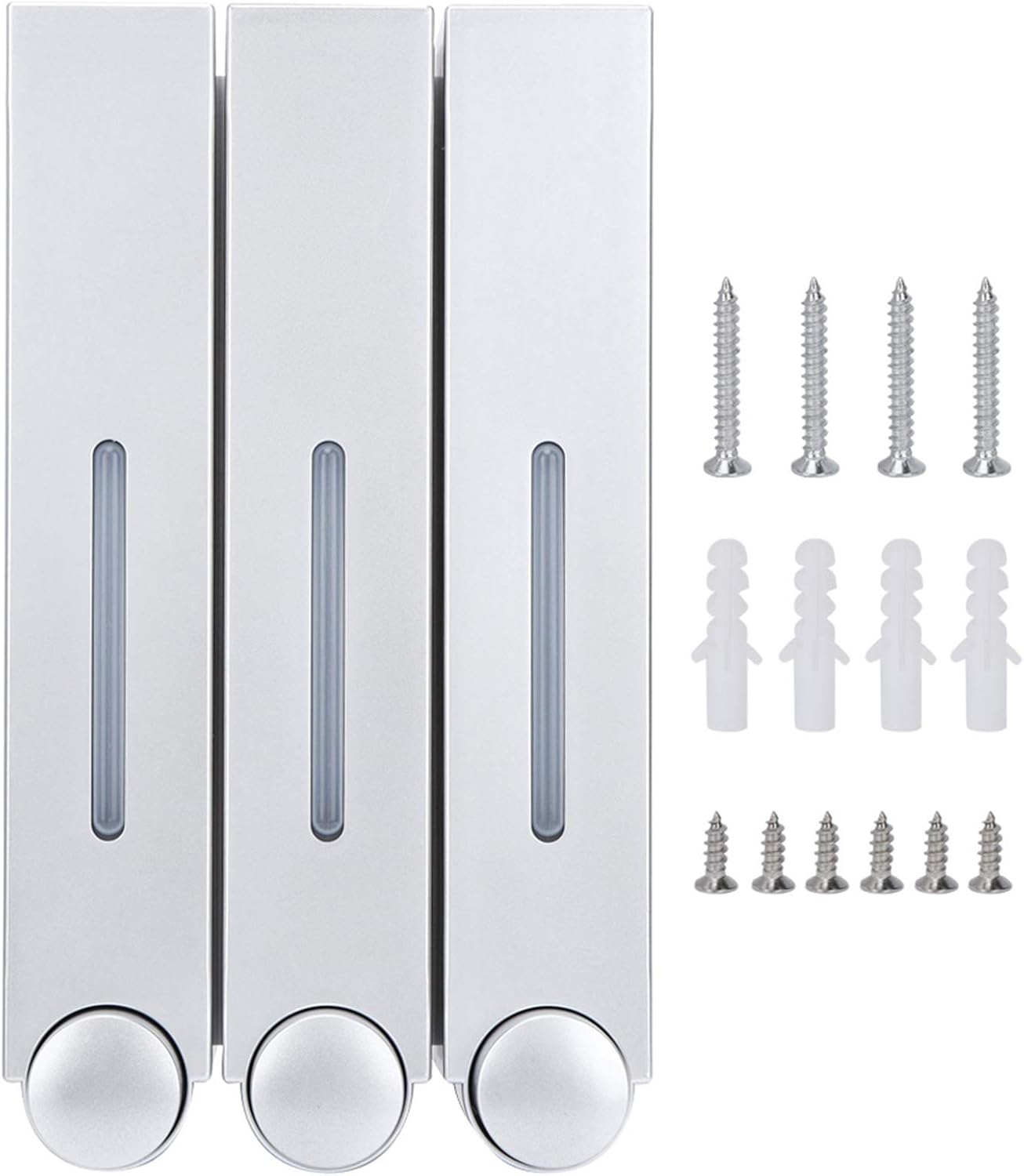 Dispenser Portabottiglie Da Parete In Acciaio Inox 304 - Supporto Per Sapone, Shampoo Con Fissaggio Adesivo O A Vite - 3