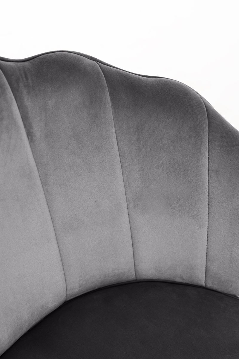 Cadeira Blume Veludo - Cinza escuro - 6