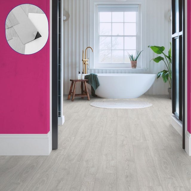 Arquiservi - Suelo vinílico autoadhesivo Roble Gris (2,5M2) - Fácil Instalación, Resistente al Agua, Apto Suelo Radiante