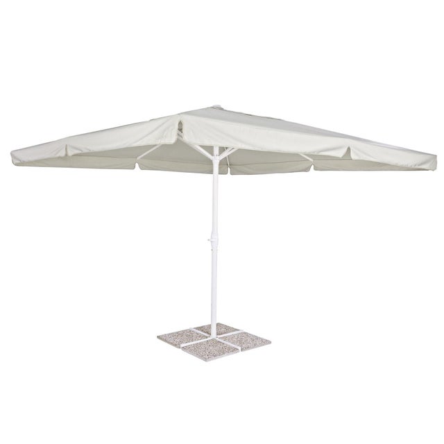 Sombrilla Alghero gris aluminio blanco