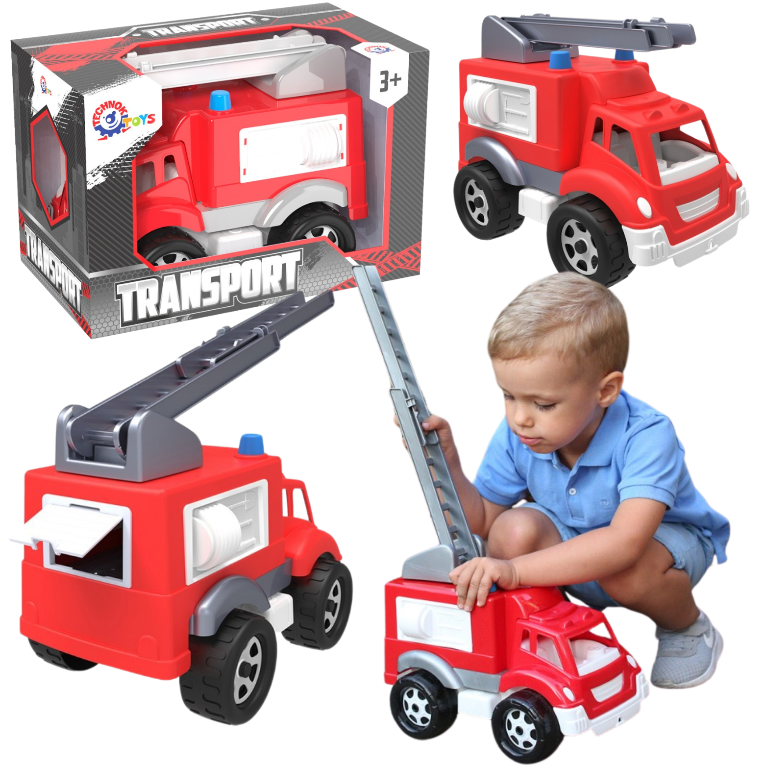 Wóz Strażacki Technok Czerwony 5392