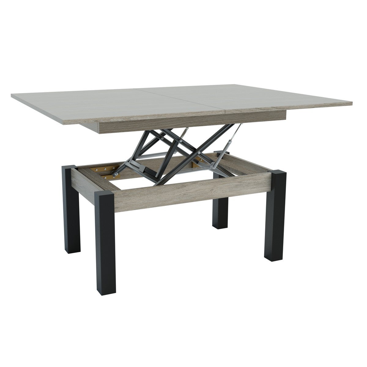 Stolik Kawowy Przekształcalny Foggy, Płyta Wiórowa, Brązowy, Seven Design