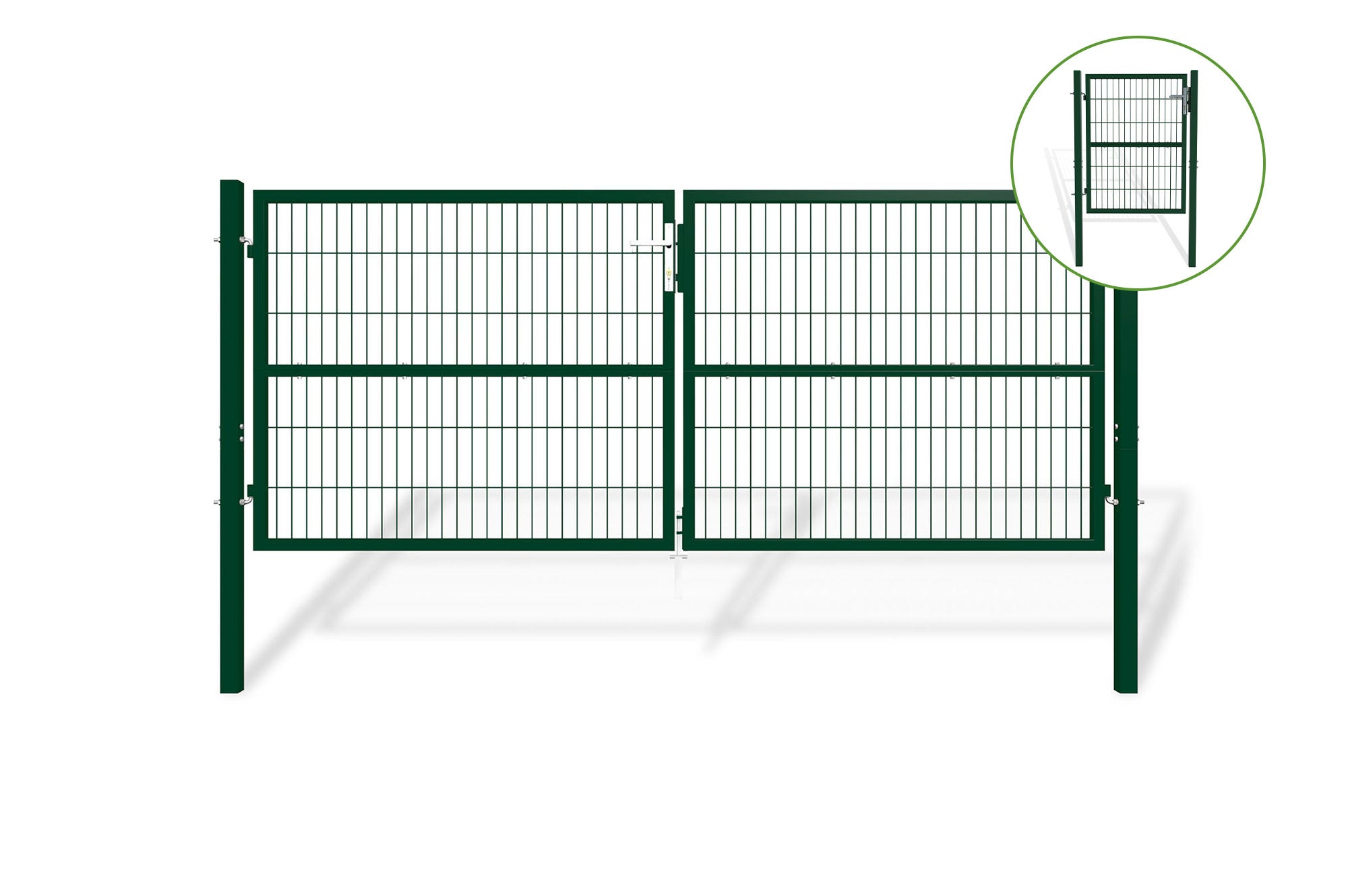 Brama siatkowa RAZO 3m wys. 120cm + bramka RAZO 1m wys.120cm Zielona