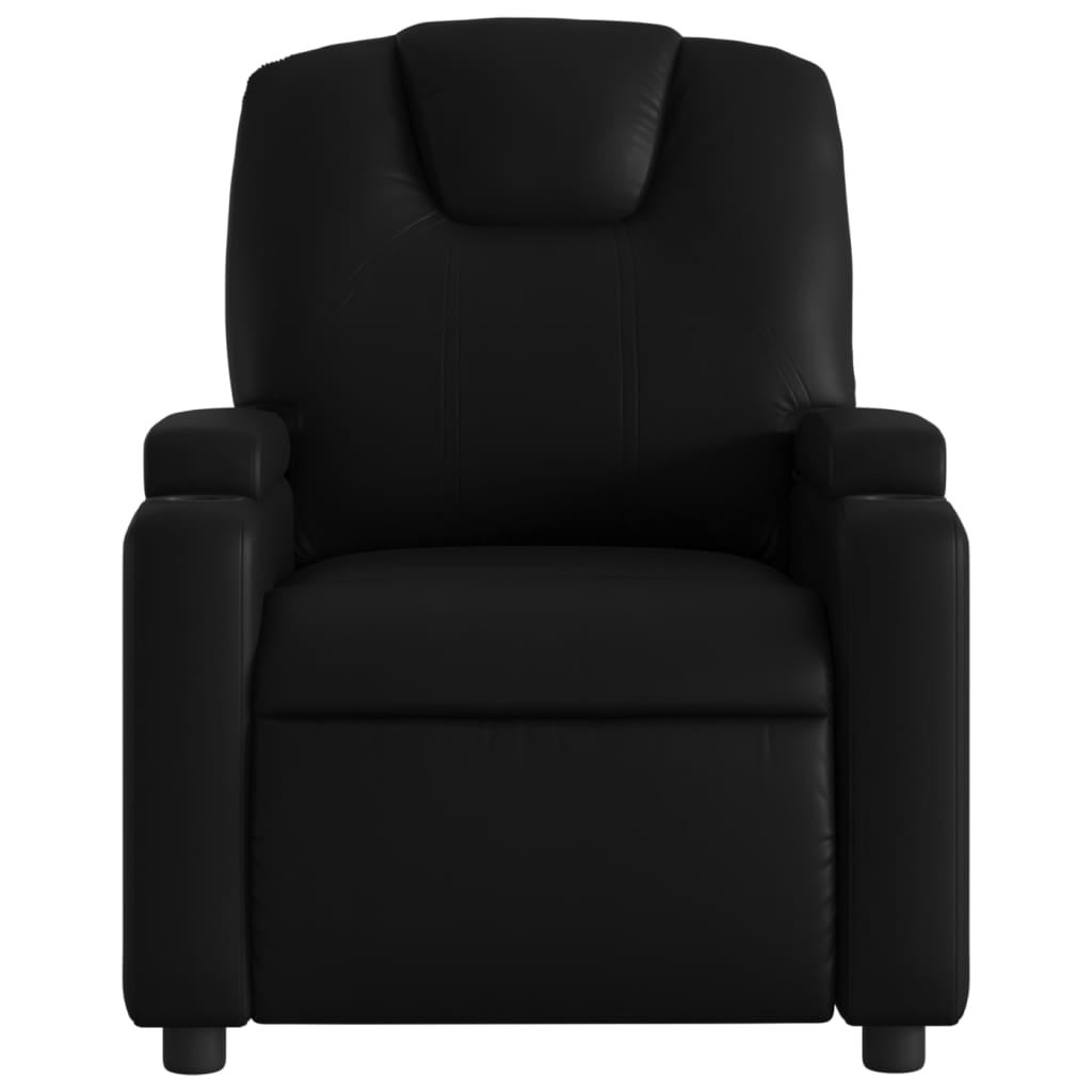 Fauteuil de Salon，Chaise，Fauteuil de massage inclinable noir similicuir - 7