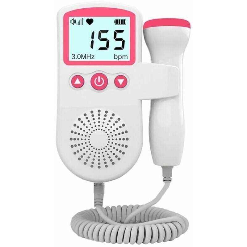 Moniteur de fréquence cardiaque Doppler fœtal pour bébé pour grossesse 50-230 BPM Plage de mesure 3 MHz Détecteur de fréquence - 4