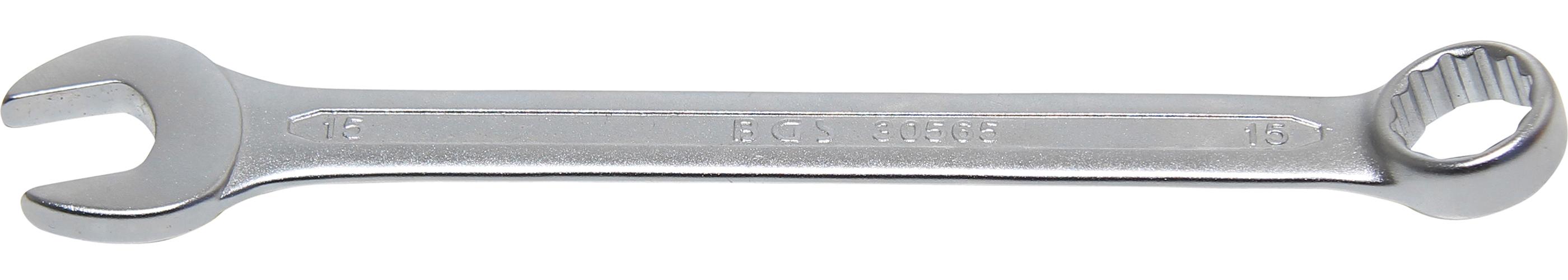 Klucz płasko-oczkowy BGS 15 mm - 30565