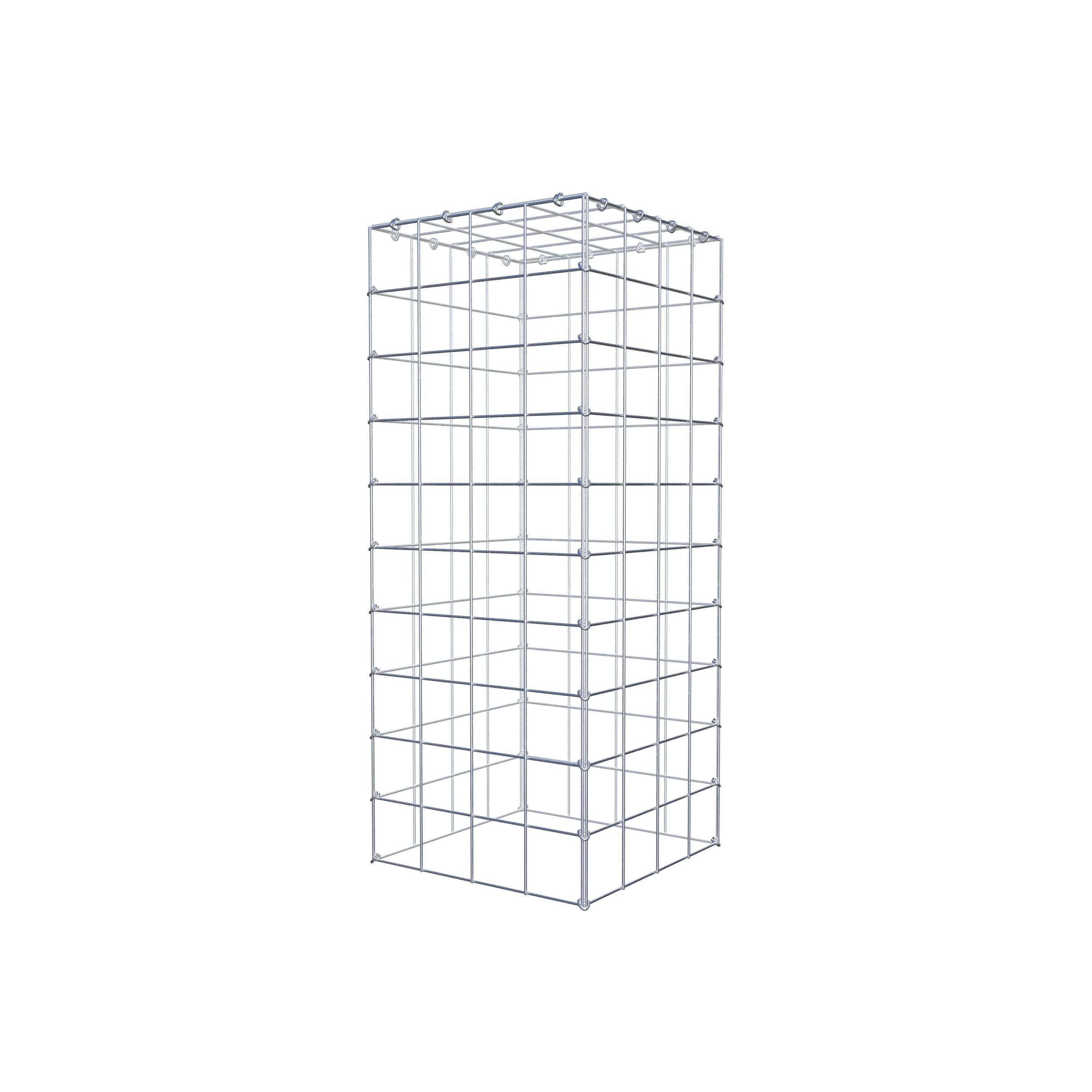 Gavión para apilar en acero galvanizado 100x40x40cm (LxAxP), malla 10 x 10cm, Anillo en C, sin rejilla inferior - 2
