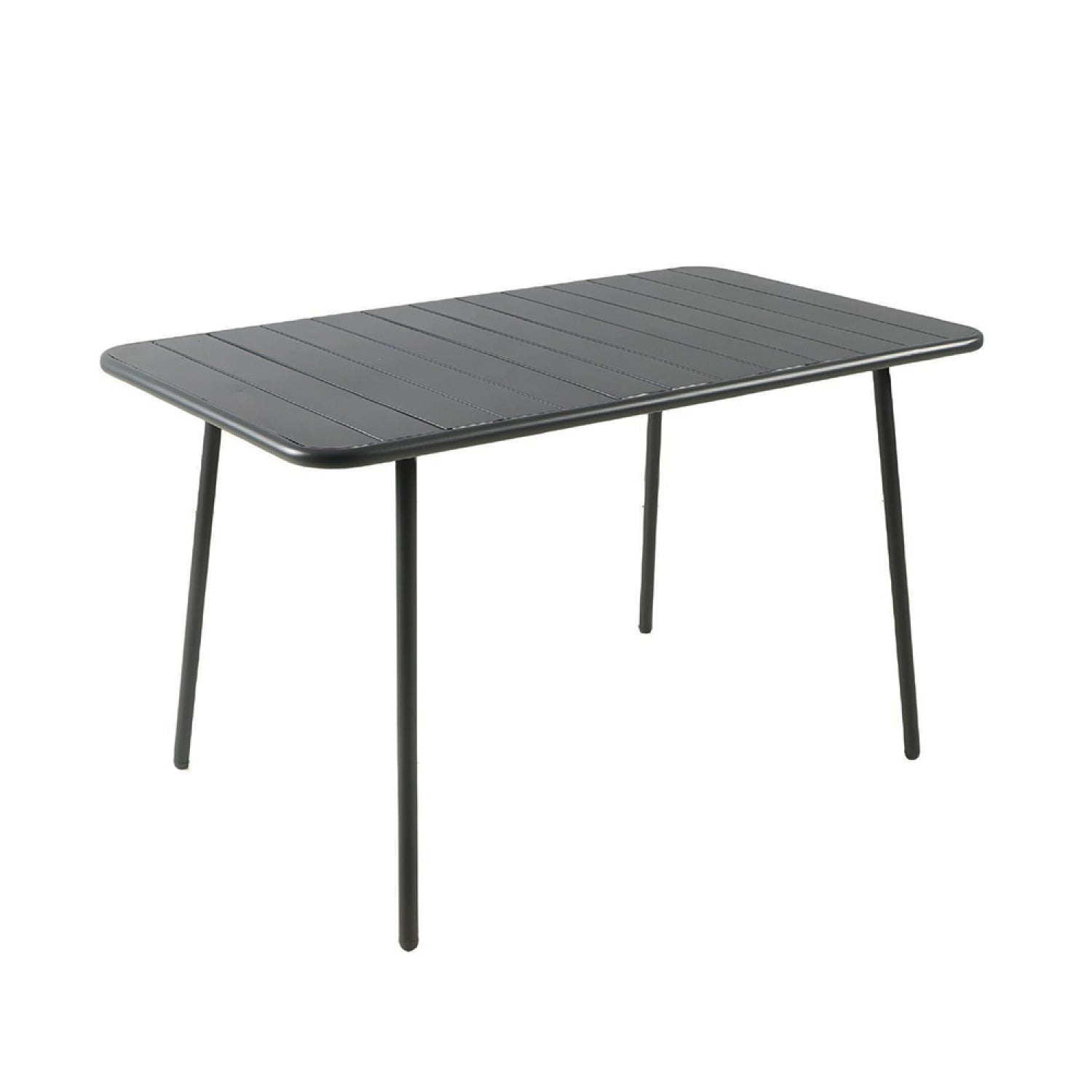 Table de jardin 4 à 6 places 120cm gris foncé BERGAME - 2