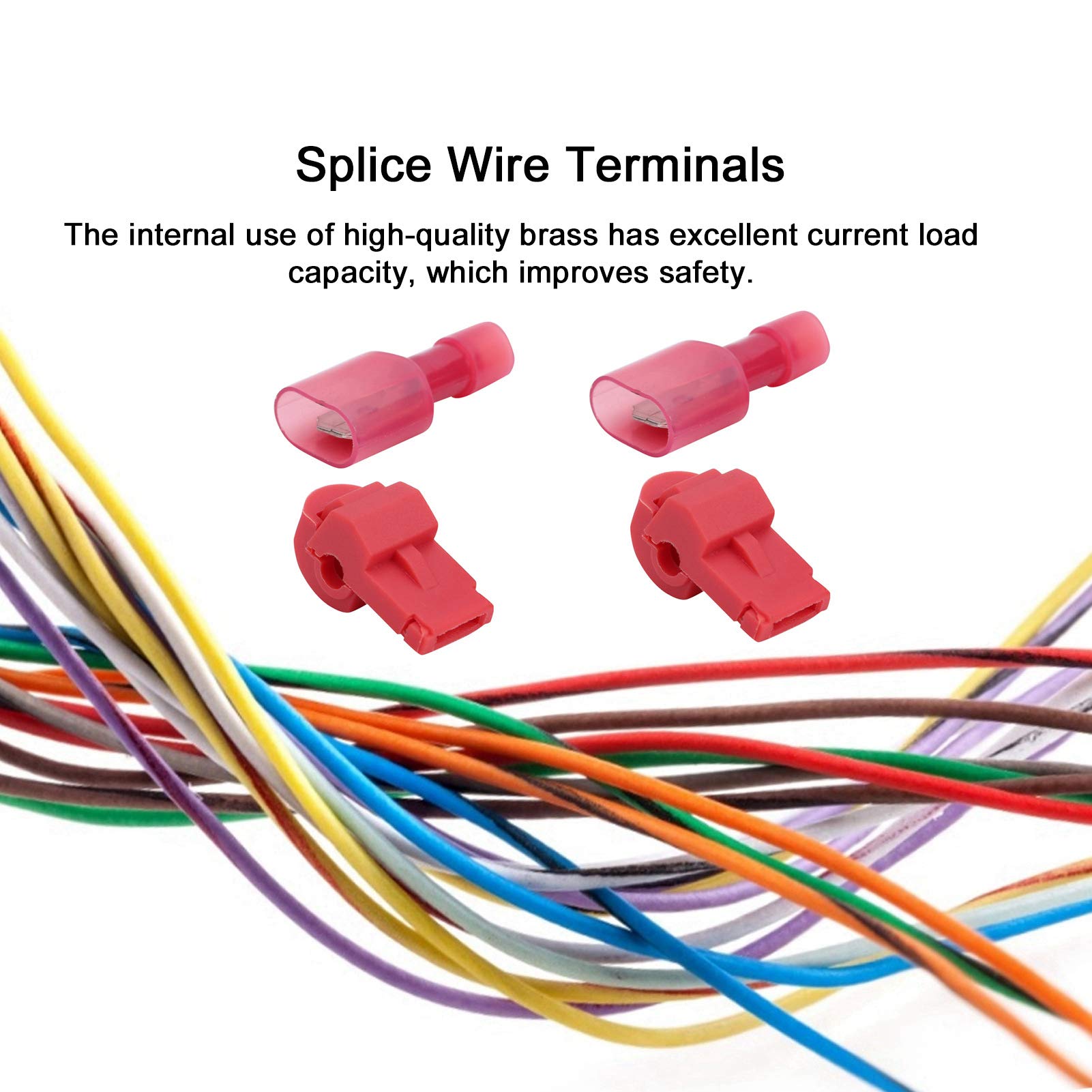 120 paia TTap Quick Splice Wire Terminali Elettrici Connettori Assortimento Kit (Rosso) - 9