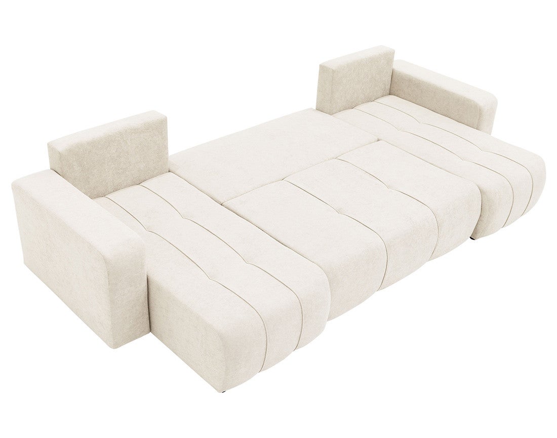 Canapé panoramique 7 places En U en Tissu Beige - NICOLE - Best Mobilier - 3