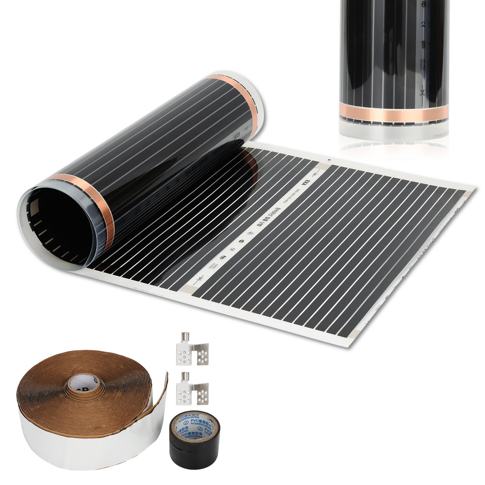 Film Riscaldante Elettrico In Grafene Riscaldamento A Pavimento Pellicola Riscaldante A Pavimento In Carbonio Riscaldamento Elettrico Piastra Riscaldante Elettrica Per Bagno Turco Ondol - Foto 9