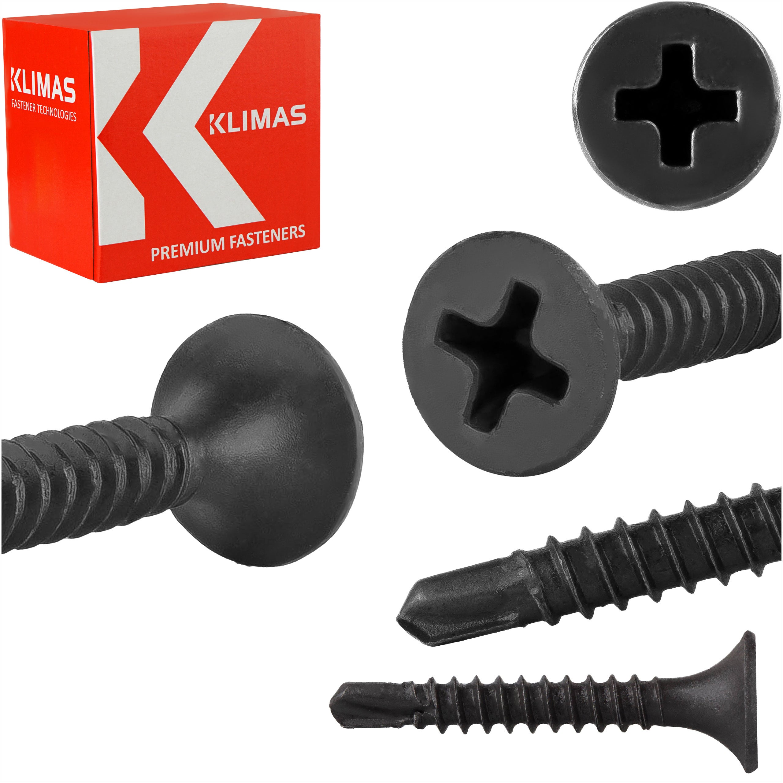 Wkręty do GK do metalu Klimas KSSG 3,5x25 mm samowiercące do GK 1000szt