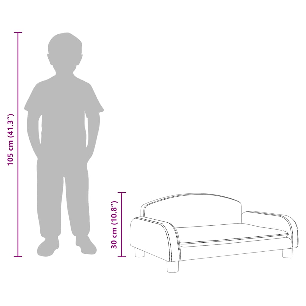 Maison Exclusive - Canapé pour enfants gris foncé 70x45x30 cm tissu - 9