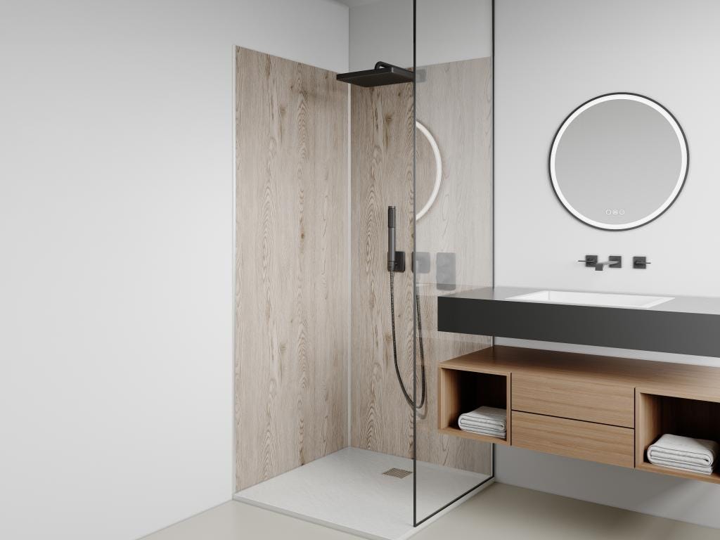 NORDIC STYLE TEAK Panca in legno per doccia e spa, con ripiano, per interni ed esterni, colore naturale, 45,7 cm NORDIC STYLE TEAK Panca in legno per doccia e spa, con ripiano, per interni ed esterni, colore naturale, 45,7 cm