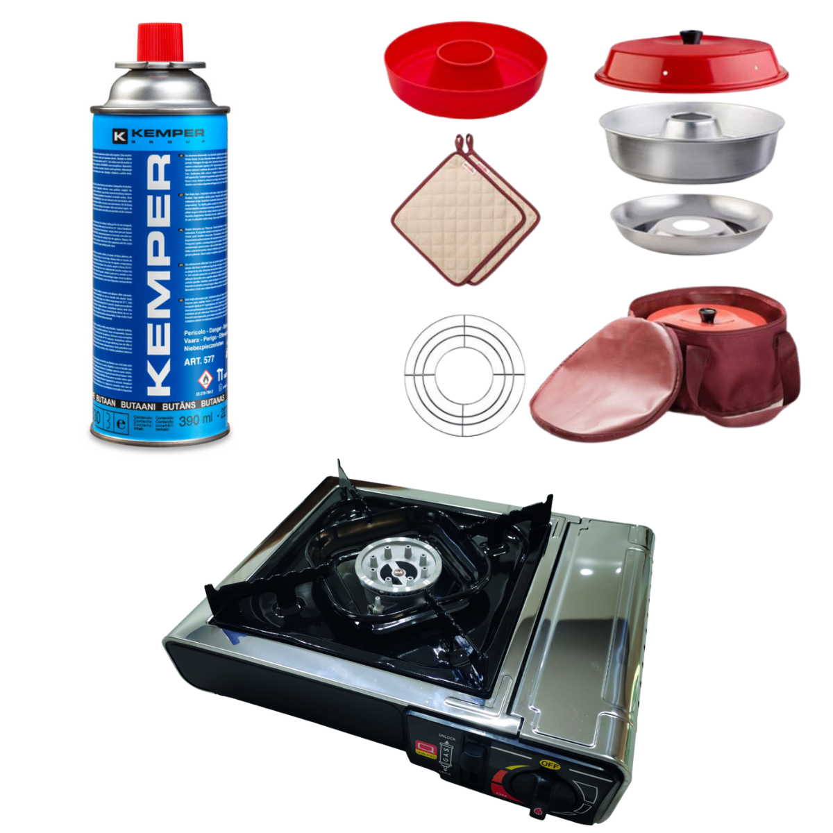 Réchaud Kemper Group Réchaud gaz portable Acier KEMPER