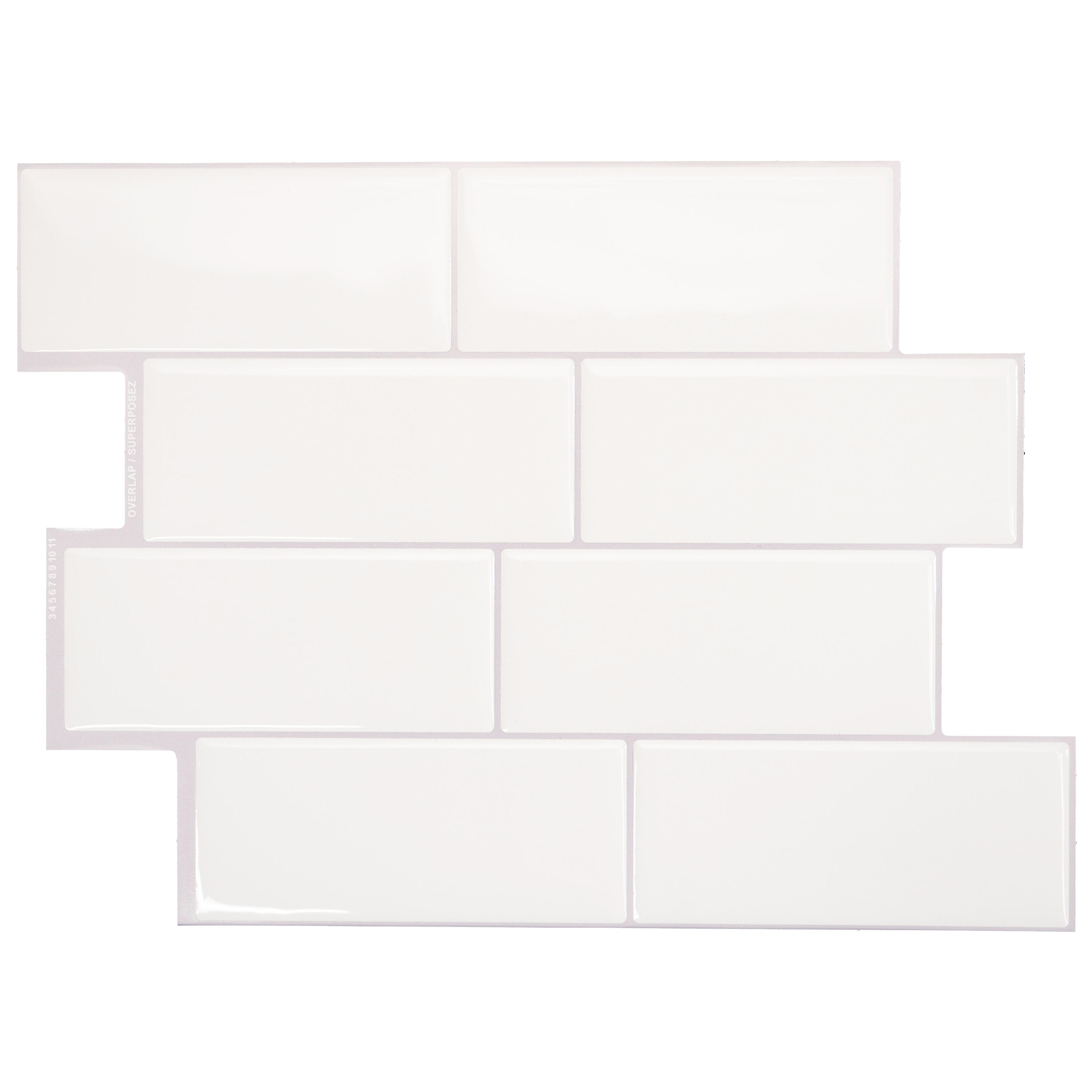 Revêtement mural adhésif pour décoration intérieure avec finition blanche 0,29x0,21 m - Metro Campagnola - 2