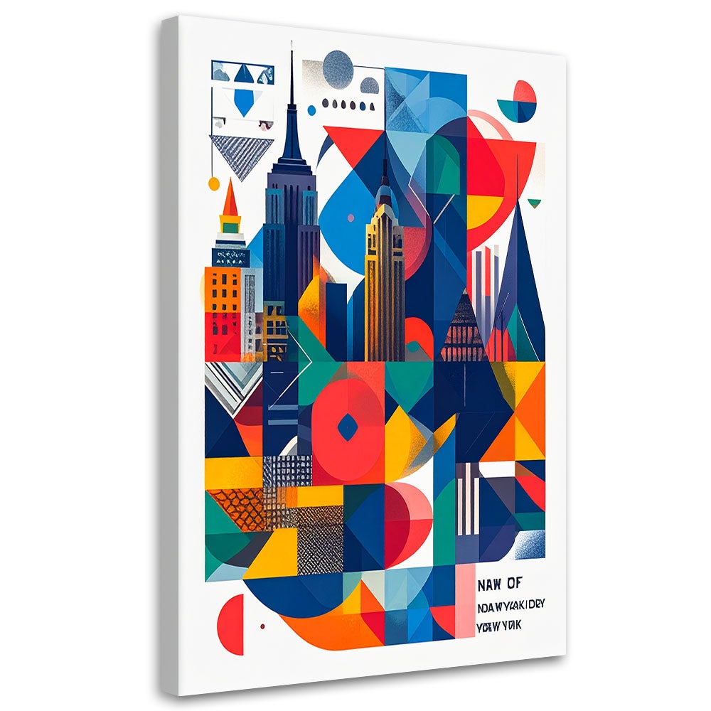 Obraz do salonu biura, Nowy Jork miasto w stylu Bauhaus 70x100