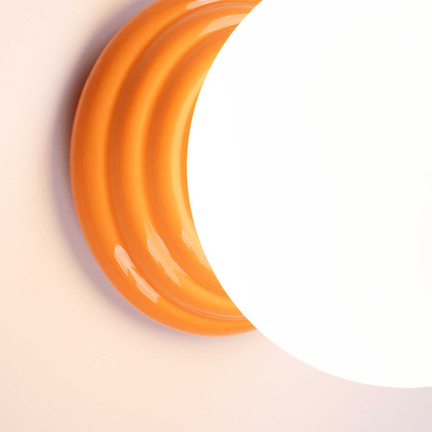 Kinkiet ścienny ceramiczny szkliwiony ZORI pomarańczowy 1xG9x15W ceramika / gips wym:12x12x16cm IP44 Sollux Lighting - 5