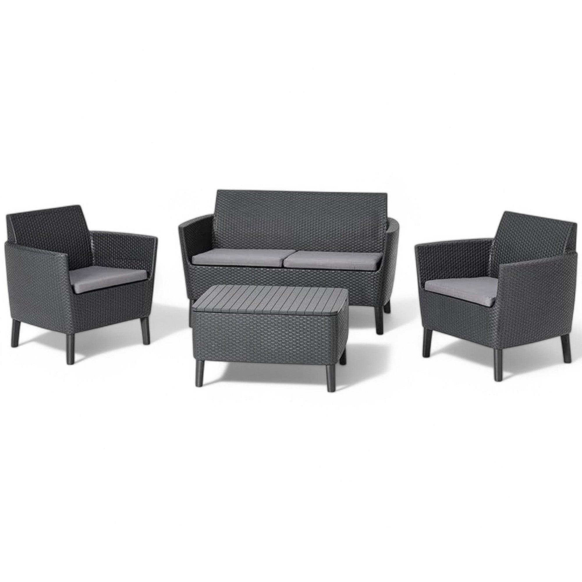 salotto per esterno in rattan