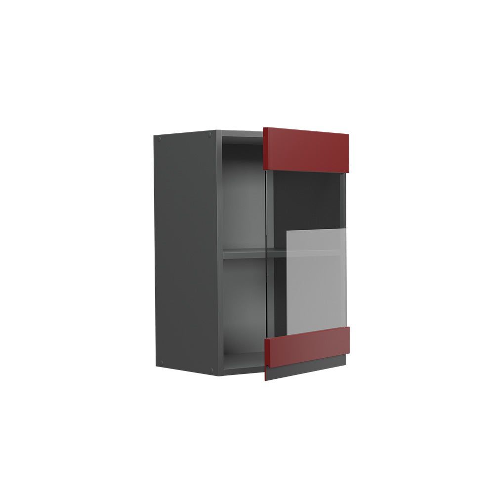 Vicco Armoire en verre R-Line, Rouge, 40cm J-Shape - 4