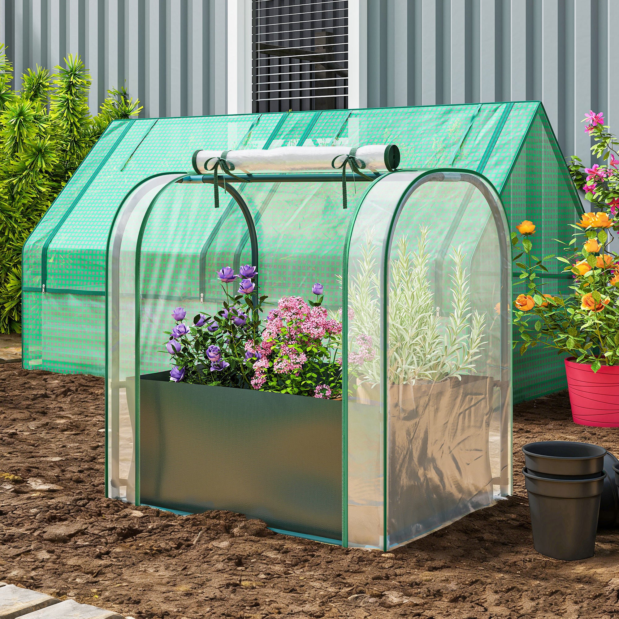 Serre de jardin acier Outsunny - 8