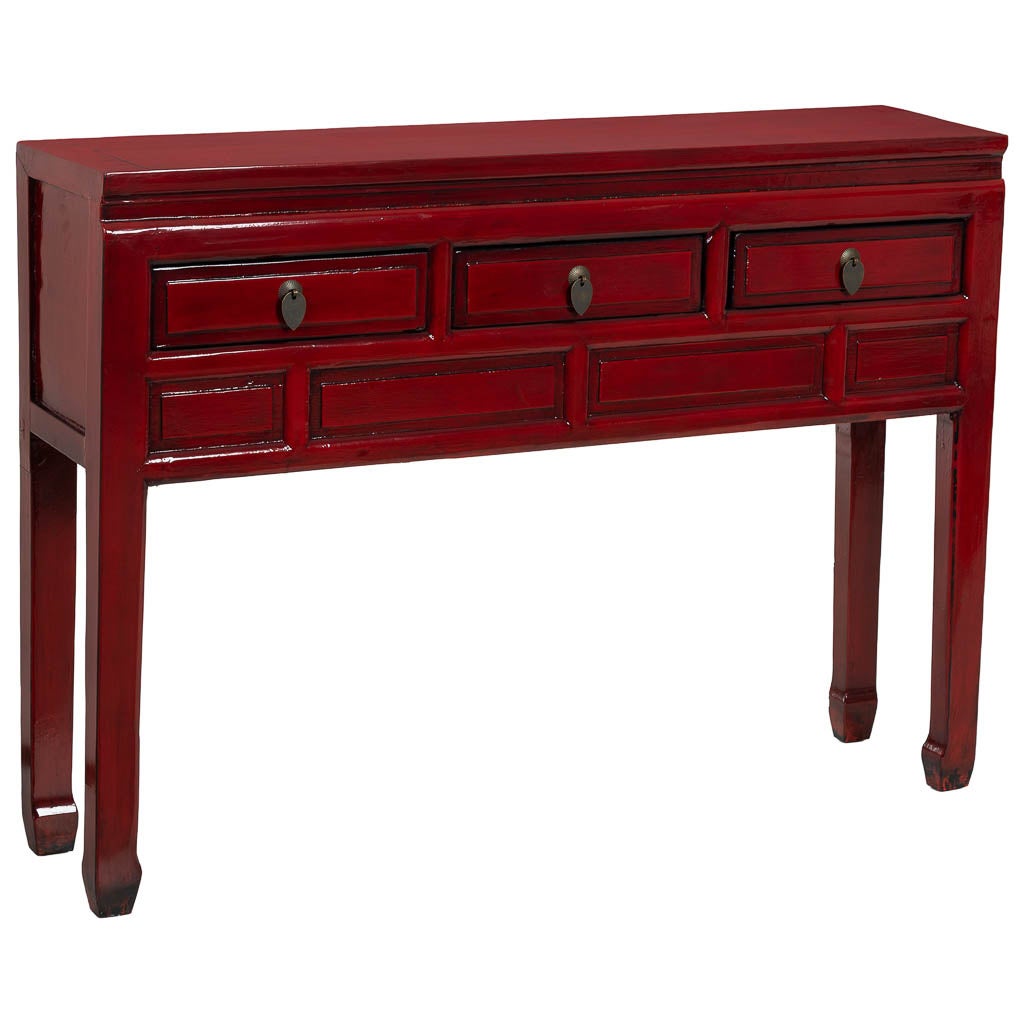 Wanderlust  Recibidor De Madera 129X30x89h Cm Rojo , Leroy Merlin