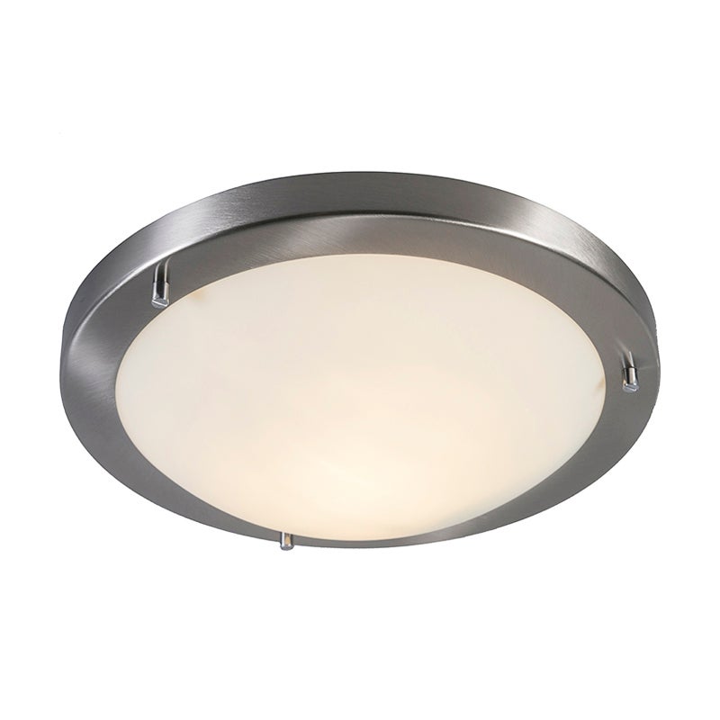 Inteligentna lampa sufitowa stalowa 31 cm w tym WiFi A60 IP44 - Yuma