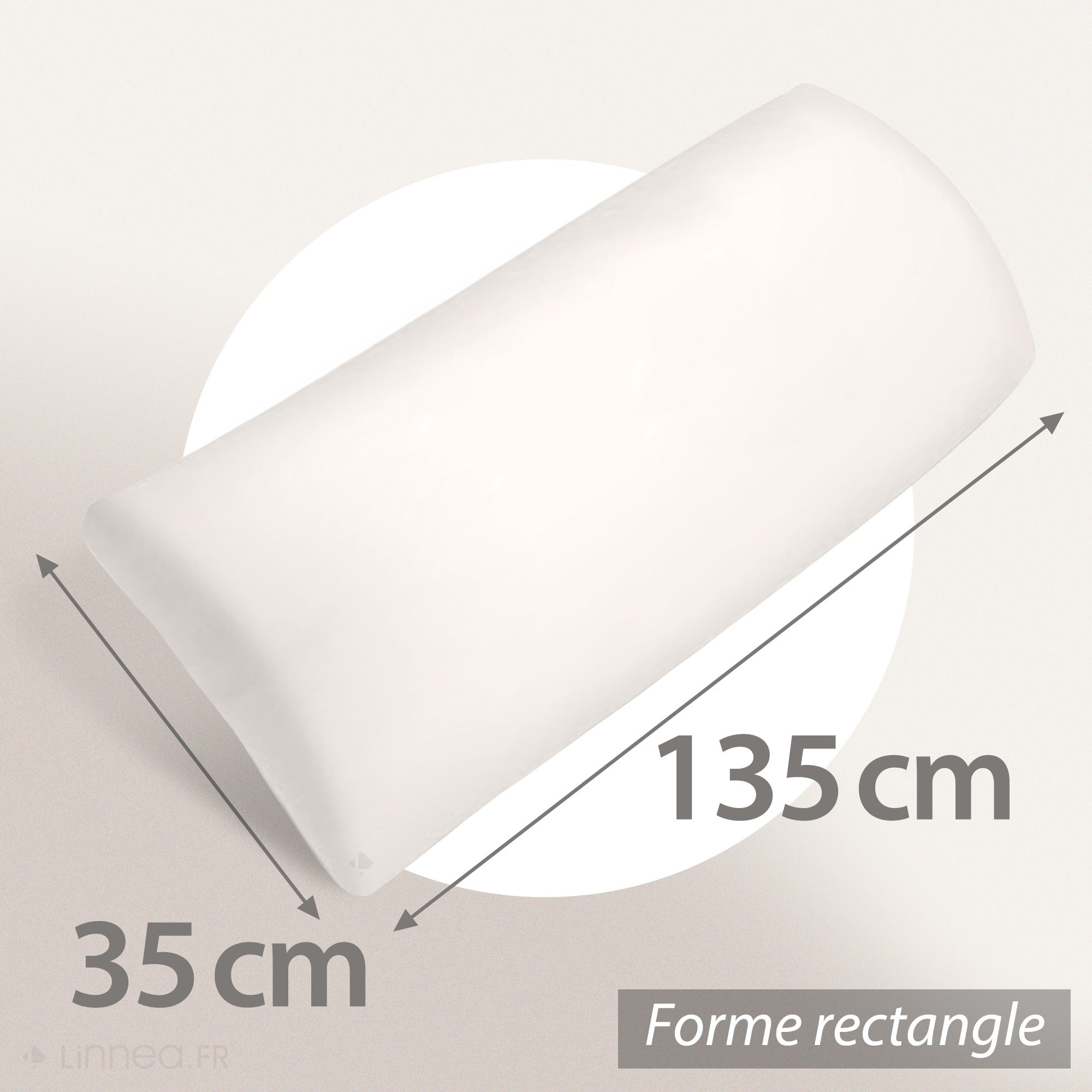 Traversin plat 135x35 cm ASCONA mousse à mémoire de forme visco - 6