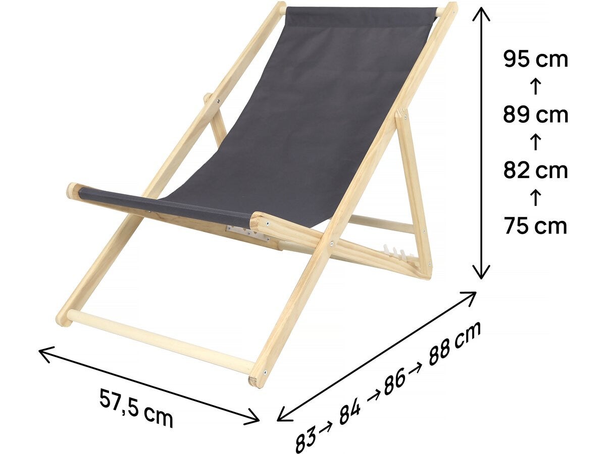 Lot de 2 transats en bois 