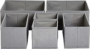 Lot De 10 Organisateurs De Tiroir XIVIRACK Gris - 3 Tailles, Pour Sous-vêtements, Chaussettes, Accessoires, Rangement Armoire Pliable