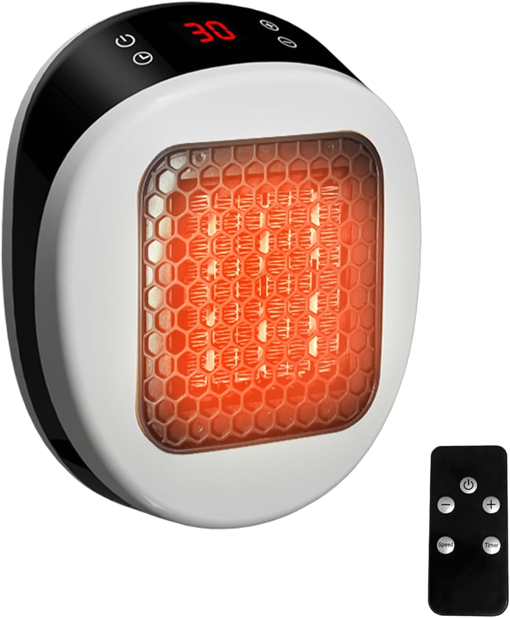 Chauffage Soufflant 800 W – Petit, Silencieux, Avec Thermostat Et Télécommande – Idéal Chambre, Bureau, Salle De Bain