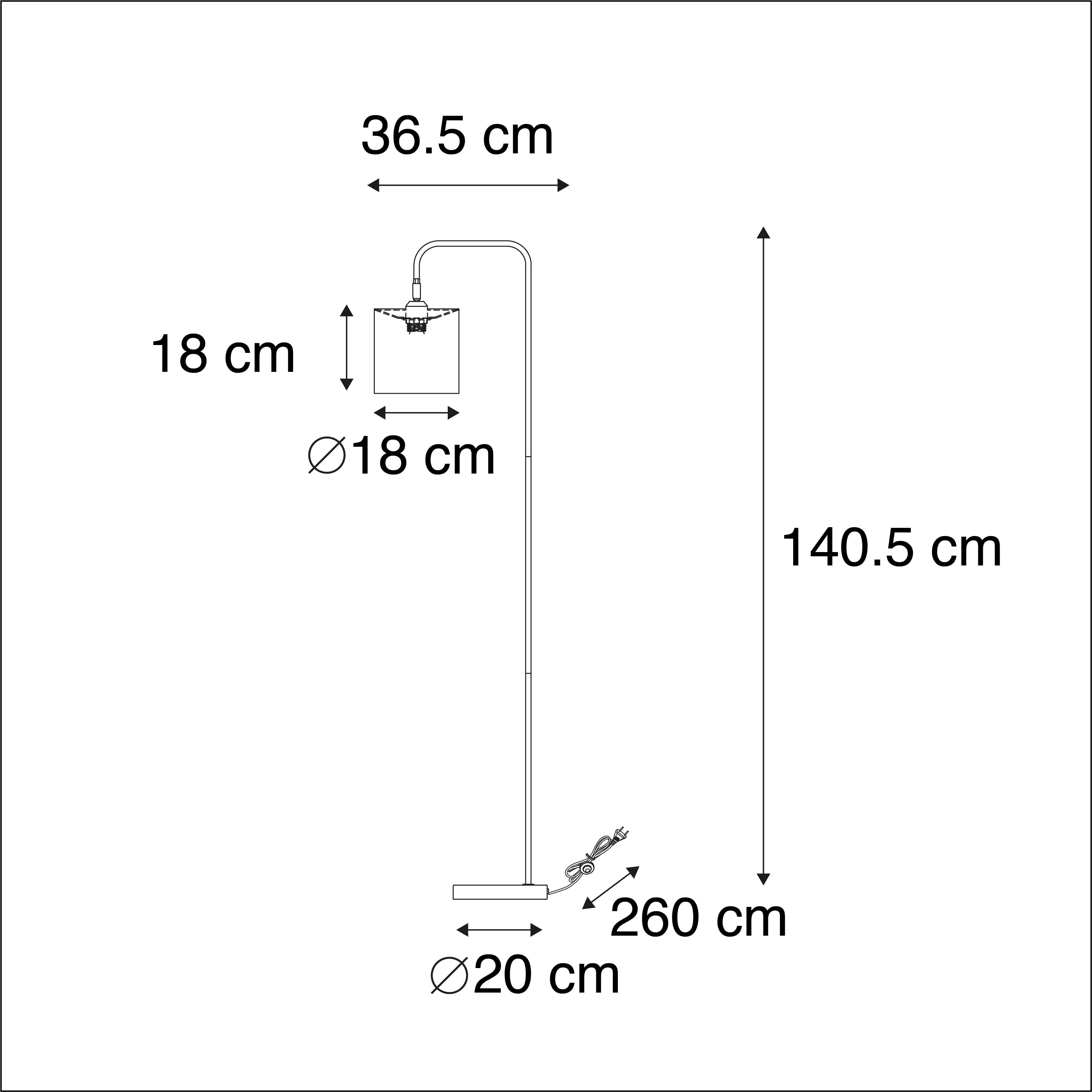 Lampadaire moderne noir - Lofty - 3