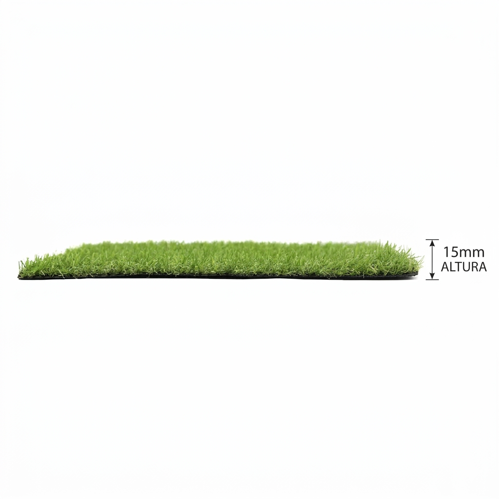 Bonerva | Césped Artificial Esencial 15mm | Rollo 2x20 Metros | Rollo de césped artificial económico para terrazas, jardines y patios - 2