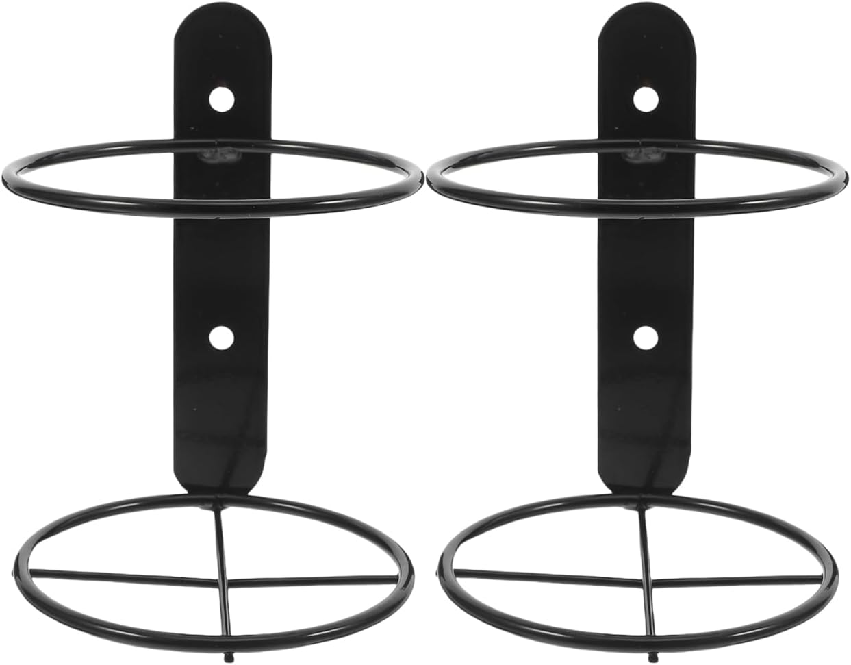 Zestaw czarne metalowych ściennych stojaków na wino Pojedynczy uchwyt ścienny na butelki Wytrzymały Stojak butelki wina Oszczędzająca miejsce półka o